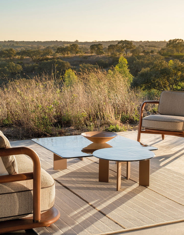 Leku Outdoor Low Round Coffee Table C807 60 cm by Expormim