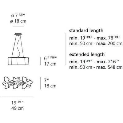 Logico Micro Susp Triple Linear Max 3X60W E12 Grey/White 120V by Artemide 1