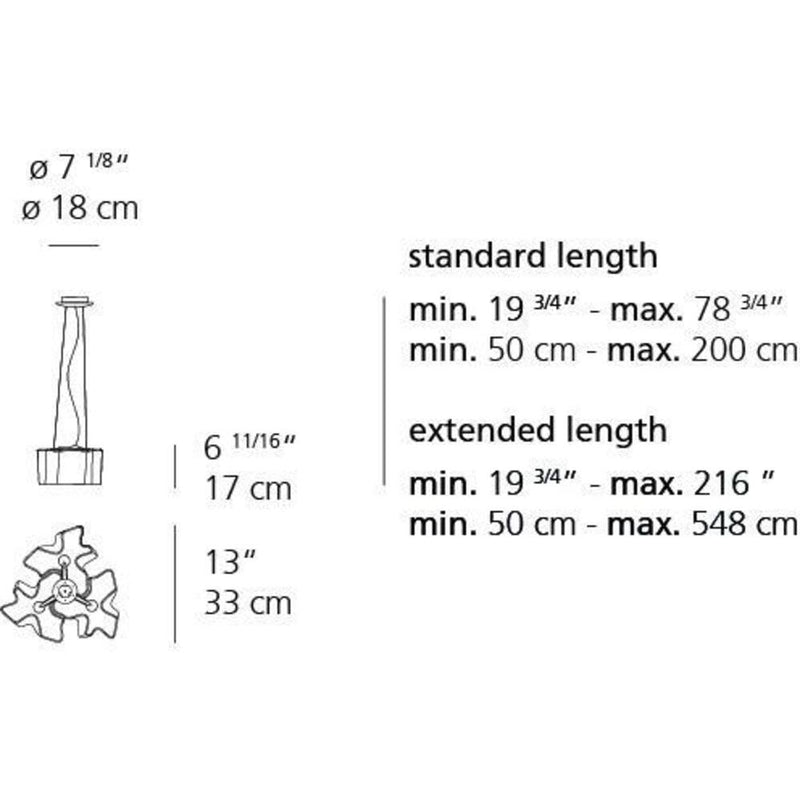 Logico Micro Susp Triple Nested Max 3X60W E12 Grey/White 120V by Artemide 1