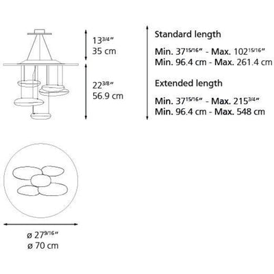 Mercury Mini Suspension Lamp Extension by Artemide 1