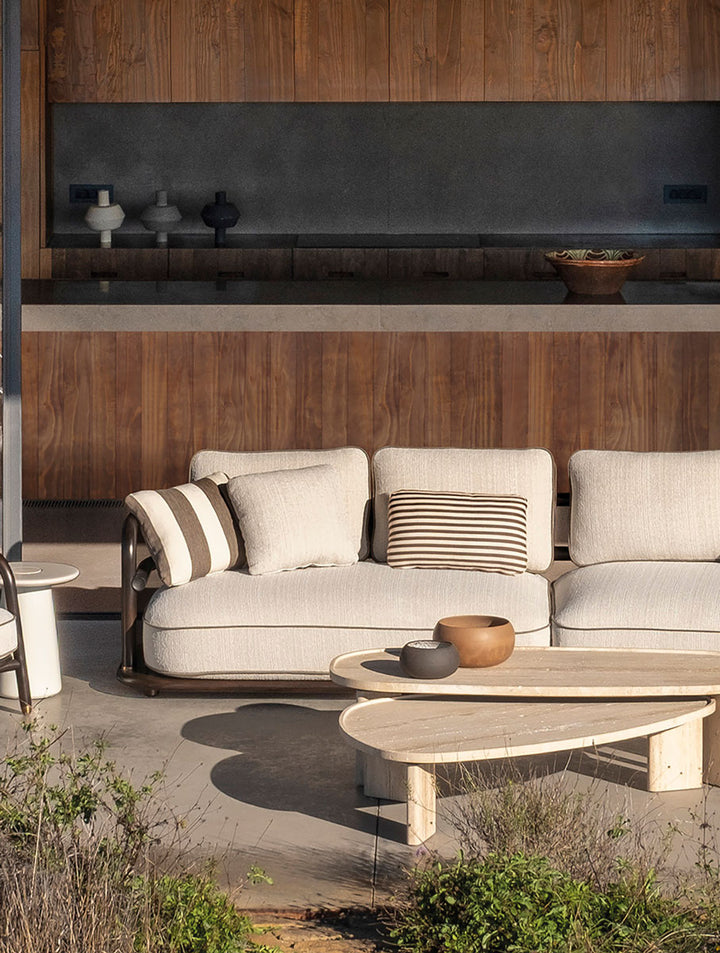Meridies Outdoor Left Side Module With Solid Wood Frame by Expormim