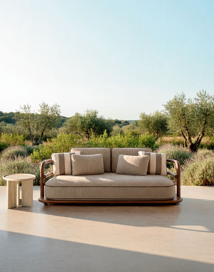 Meridies Outdoor Sofa With Solid Wood Frame by Expormim