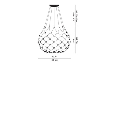 Mesh Wireless Suspension Lamp by Luceplan 7