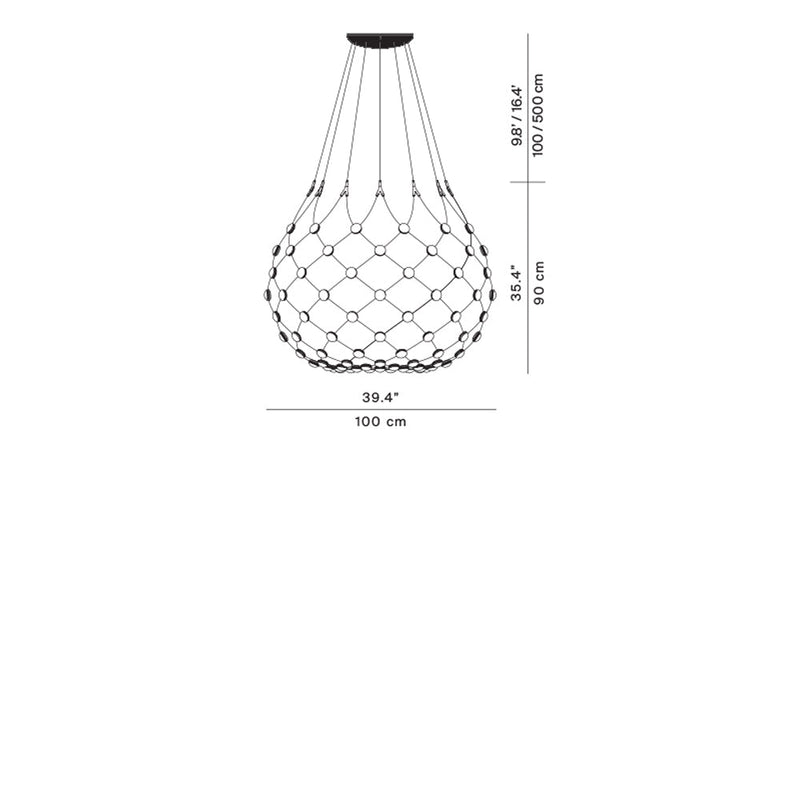 Mesh Wireless Suspension Lamp by Luceplan 7