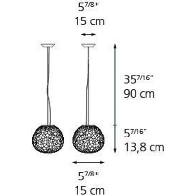 Meteorite 15 Susp Max 4W E12 White by Artemide 1