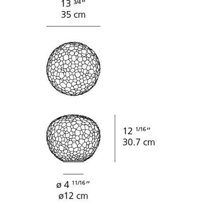 Meteorite 35 Table Max 100W E26 withDimmer White by Artemide 1