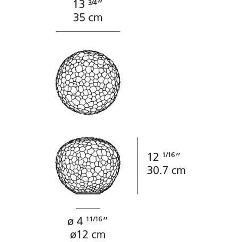 Meteorite 35 Table Max 100W E26 withDimmer White by Artemide 1