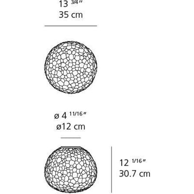 Meteorite 35 Wall/Ceil Max 150W E26 White by Artemide 1