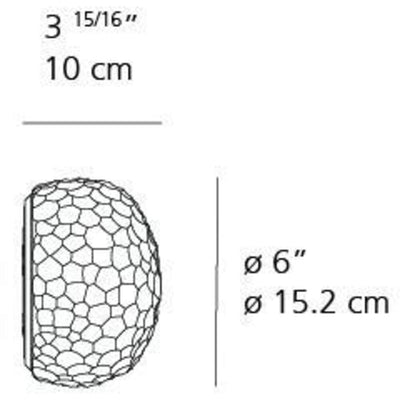 Meteorite Mini Wall/Ceil LED 8W 30K 90CRI Ada Dim 2-Wire White by Artemide 1