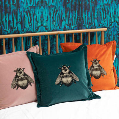 Napoleon Bee Velvet Cushion by Timorous Beasties-29