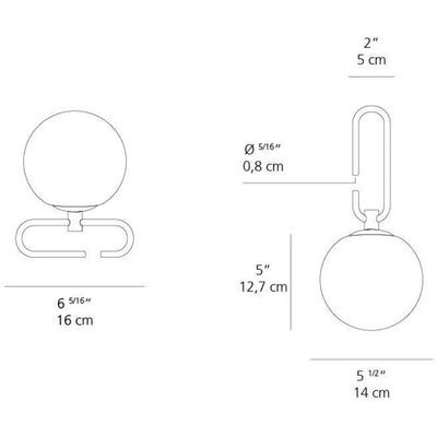 Nh1217 Table withGold Hook LED Max 5W E12 Gold by Artemide 1