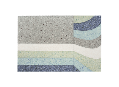 Nuances Felt, Embroidery Curve Rug by GAN