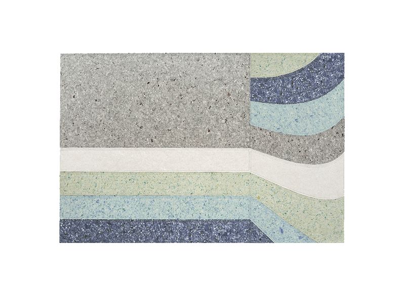 Nuances Felt, Embroidery Curve Rug by GAN