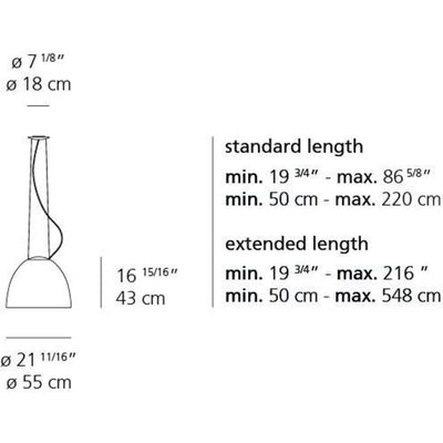 Nur Gloss Suspension Lamp 150W by Artemide 4