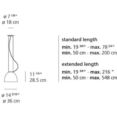 Nur Mini Suspension Lamp 100W by Artemide 2