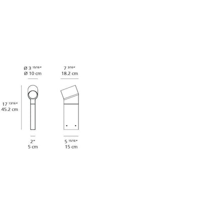 Oblique Floor 45 LED 20W 30K 90CRI Dim 2-Wire Anthracite by Artemide 1