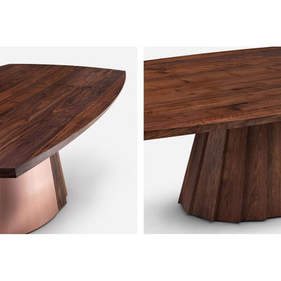 Orion Dining Table - Timber & Metal Base by De La Espada 12