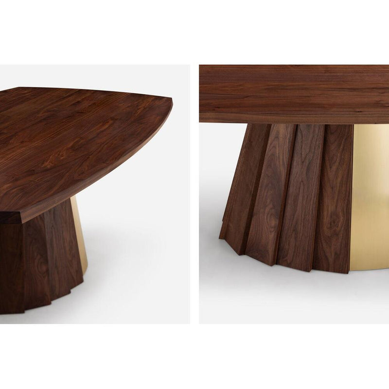 Orion Dining Table - Timber & Metal Base by De La Espada 30