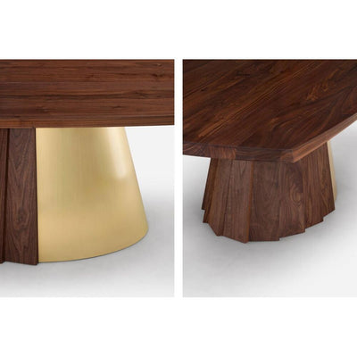 Orion Dining Table - Timber & Metal Base by De La Espada 31