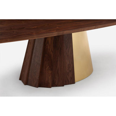 Orion Dining Table - Timber & Metal Base by De La Espada 32