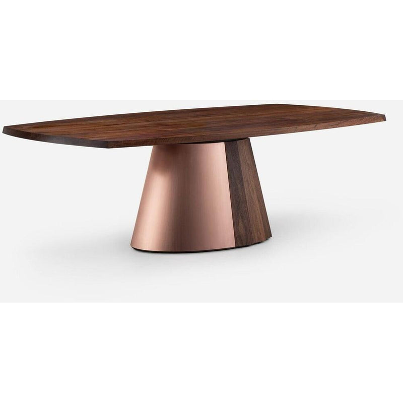 Orion Dining Table - Timber & Metal Base by De La Espada 3