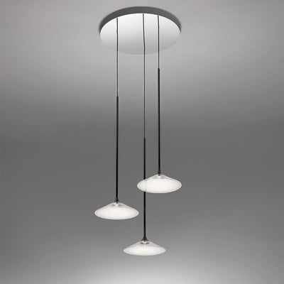 Orsa 21 Chandelier LED 3X7.3W 30K 90CRI Dim 2-Wire Black by Artemide 