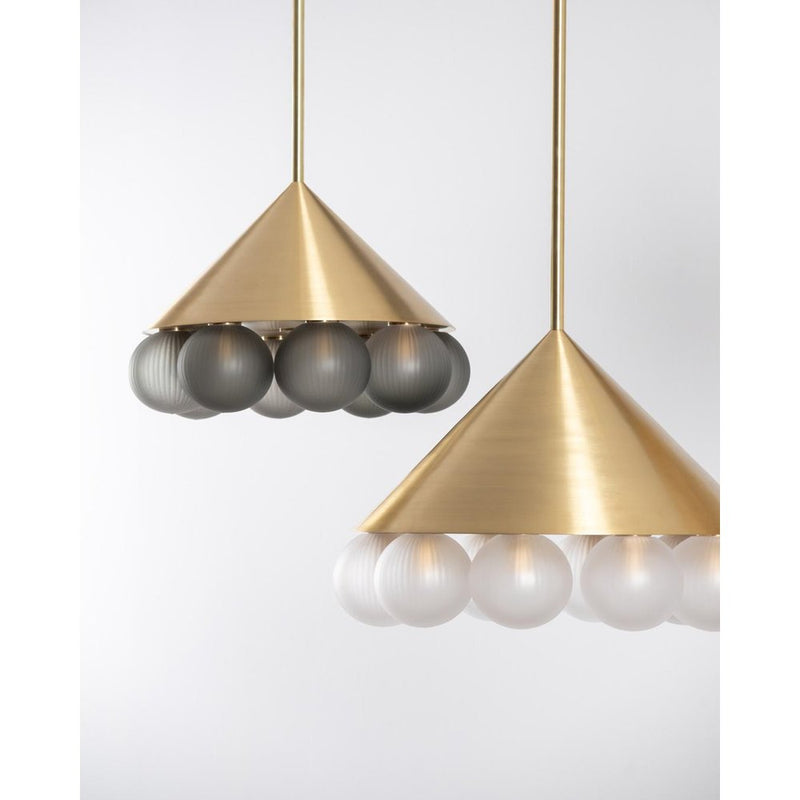 Peak brushed brass Chandelier by SkLO 1