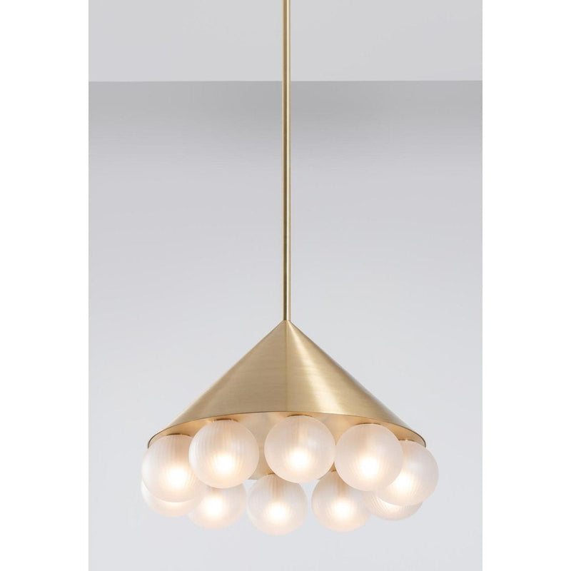 Peak brushed brass Chandelier by SkLO 2