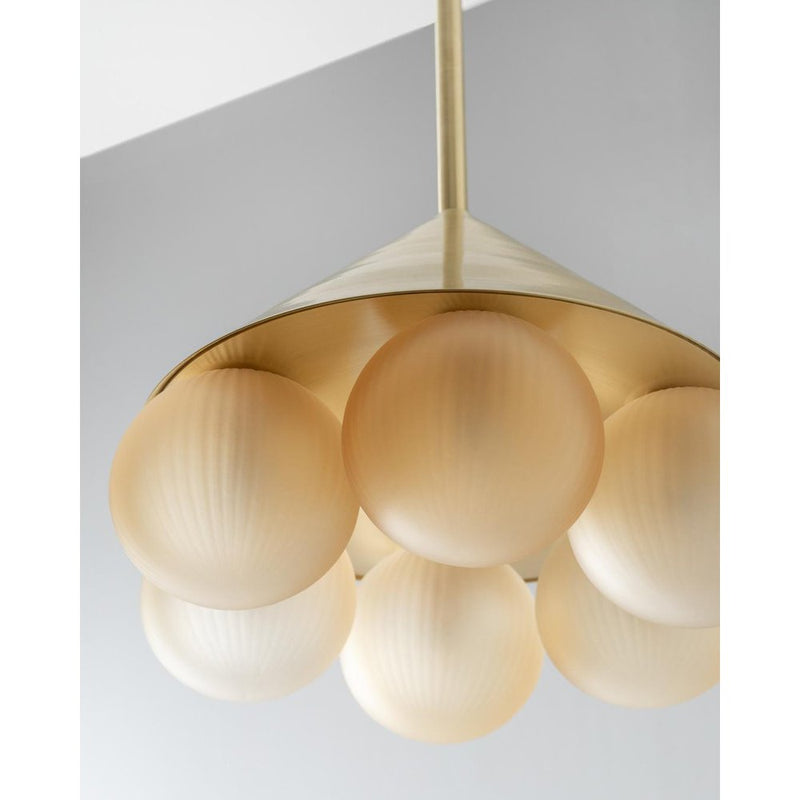 Peak brushed brass Chandelier by SkLO 3