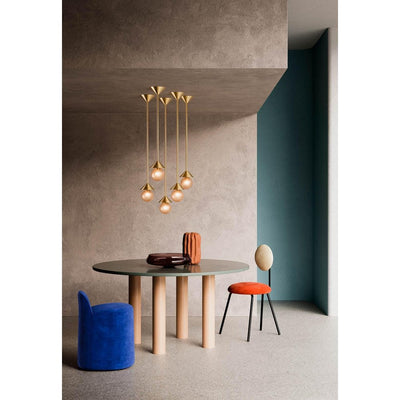 Peak brushed brass Pendant by SkLO 5