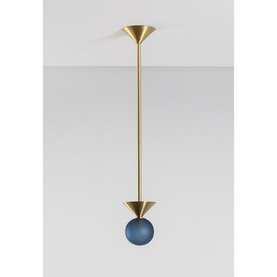 Peak brushed brass Pendant by SkLO 4