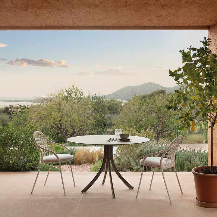 Petale Outdoor Hand-woven Dining Armchair by Expormim