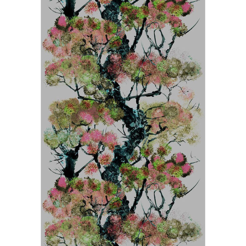 Pinyin Tree Velvet Fabric Wallpaper by Timorous Beasties