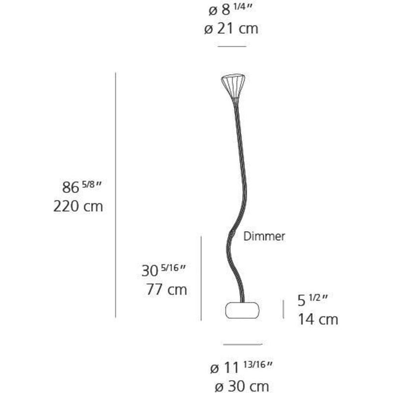 Pipe Floor LED 28W 27K 90CRI Dim 120V by Artemide 1