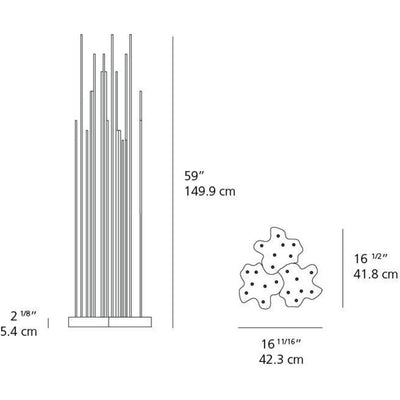 Reeds 21 LED 28W Floor Triple Ip67 3000K 120V Ul by Artemide 1