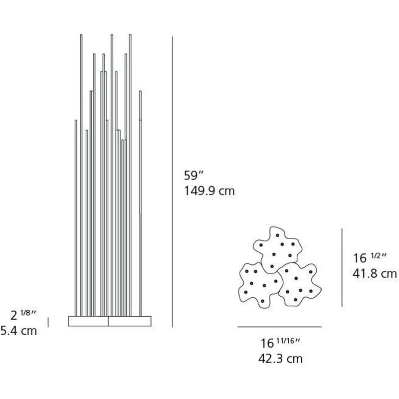 Reeds 21 LED 28W Floor Triple Ip67 3000K 120V Ul by Artemide 1