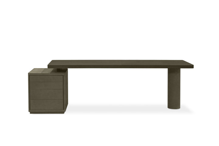 Verba Volant Slim Leather Desk by Baxter
