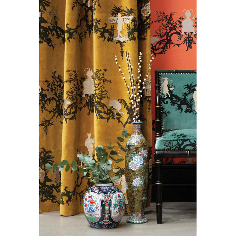 Shuiping De Pillement Velvet Fabric Wallpaper by Timorous Beasties-19