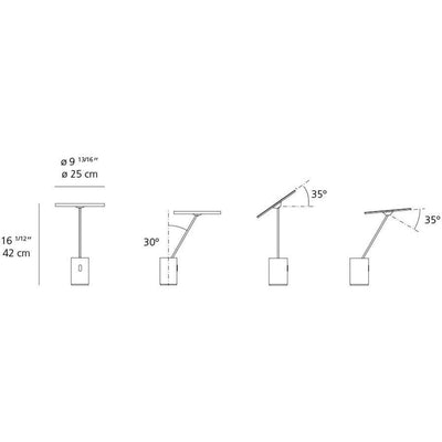 Sisifo Table LED 13.5W Mp-Mv 30K Wh withTouch Dim by Artemide 1