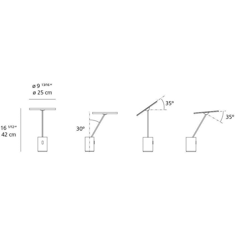 Sisifo Table LED 13.5W Mp-Mv 30K Wh withTouch Dim by Artemide 1