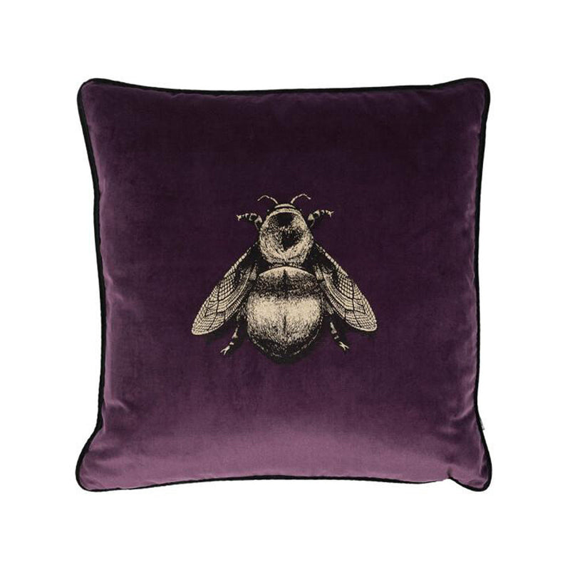 Small Napoleon Bee Velvet Cushion by Timorous Beasties