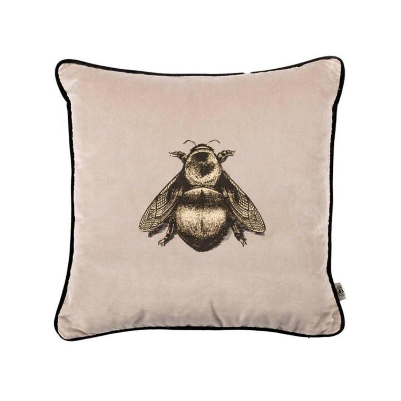 Small Napoleon Bee Velvet Cushion by Timorous Beasties