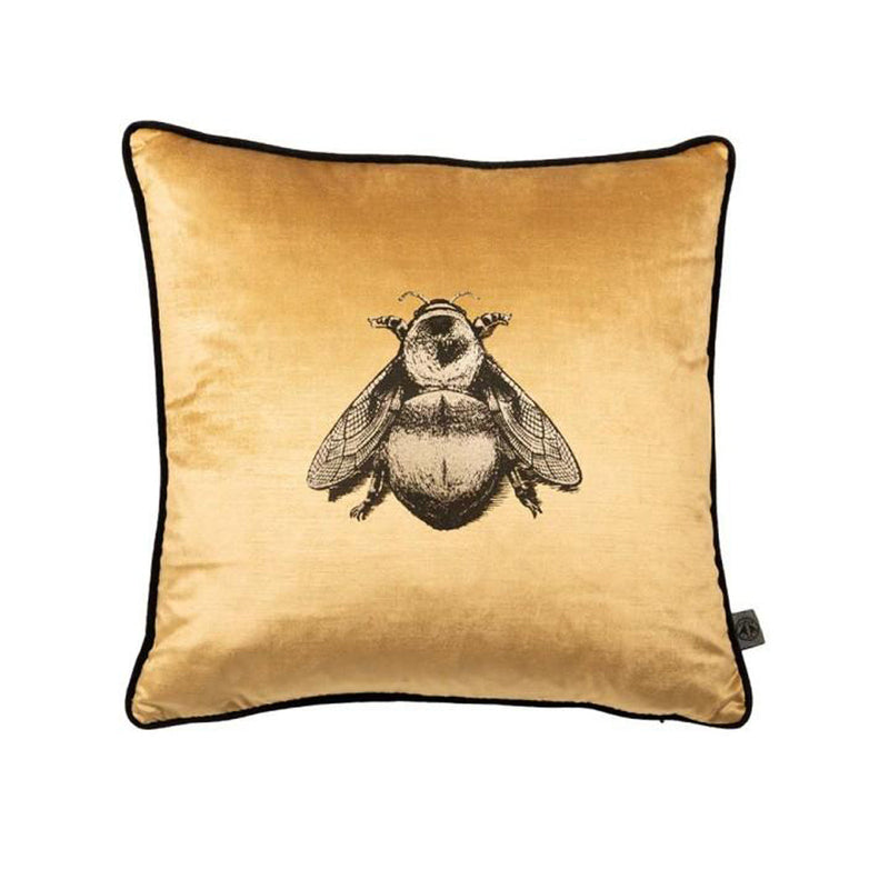 Small Napoleon Bee Velvet Cushion by Timorous Beasties-2