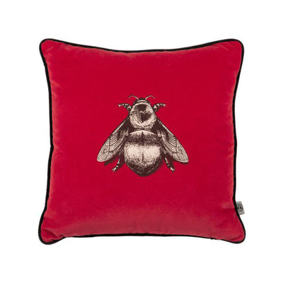 Small Napoleon Bee Velvet Cushion by Timorous Beasties