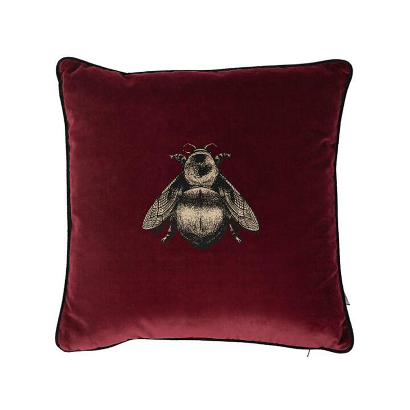 Small Napoleon Bee Velvet Cushion by Timorous Beasties