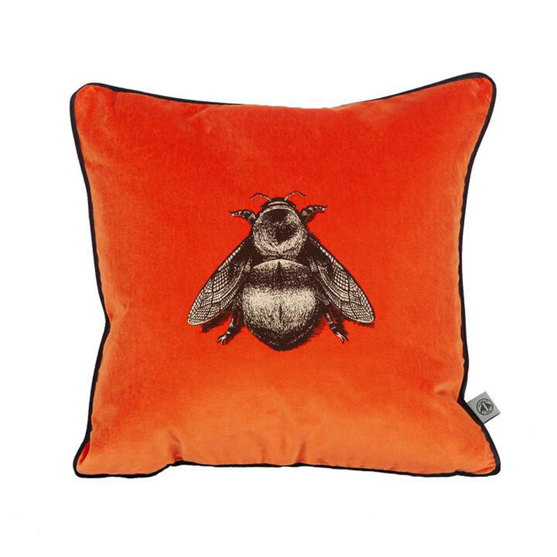 Small Napoleon Bee Velvet Cushion by Timorous Beasties