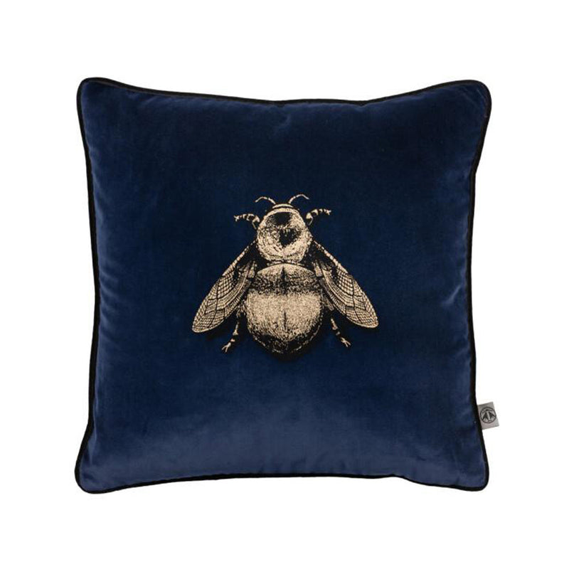 Small Napoleon Bee Velvet Cushion by Timorous Beasties