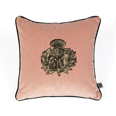 Small Thistle Velvet Cushion by Timorous Beasties