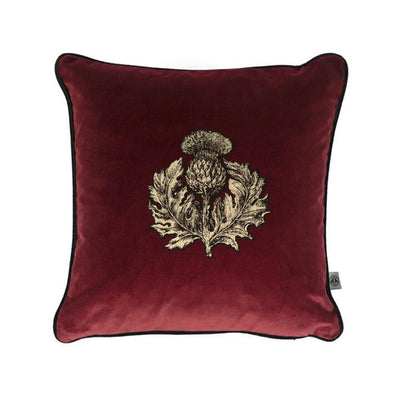 Small Thistle Velvet Cushion by Timorous Beasties-2