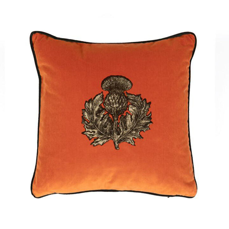 Small Thistle Velvet Cushion by Timorous Beasties